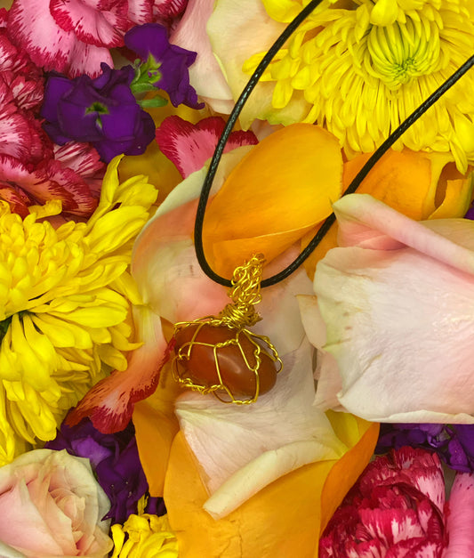 Red Jasper Wrapped Necklace